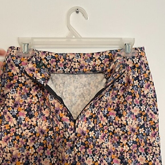 NEW NWT WILD FABLE High Rise Side Slit Mini Skirt Navy Blue Purple Floral Y2K 8 - Picture 13 of 13